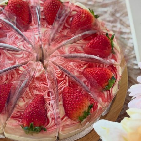 Whole fresh strawberries · custom birthday cake, Siwara Cafe Takua Pa
